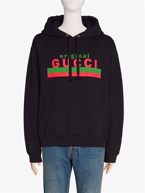 gucci cotton hoodie|gucci hoodie black.